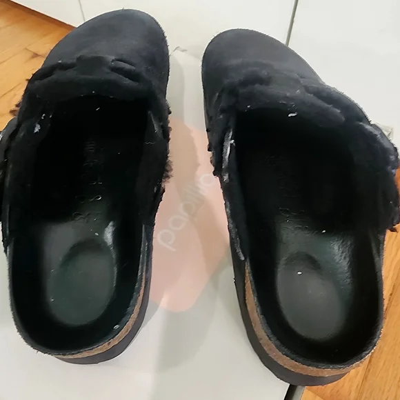 Papillio Black Fleece-Lined Clogs - Picture 2 of 6